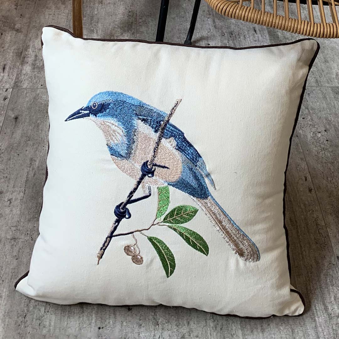 Embroidery Flower/Bird  Cushion Covers