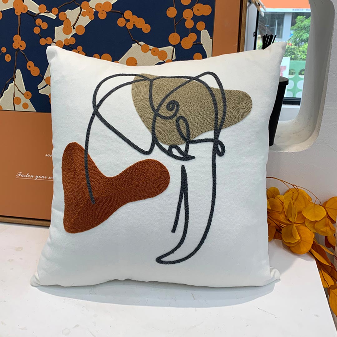 Abstract Embroidery Cushion Covers