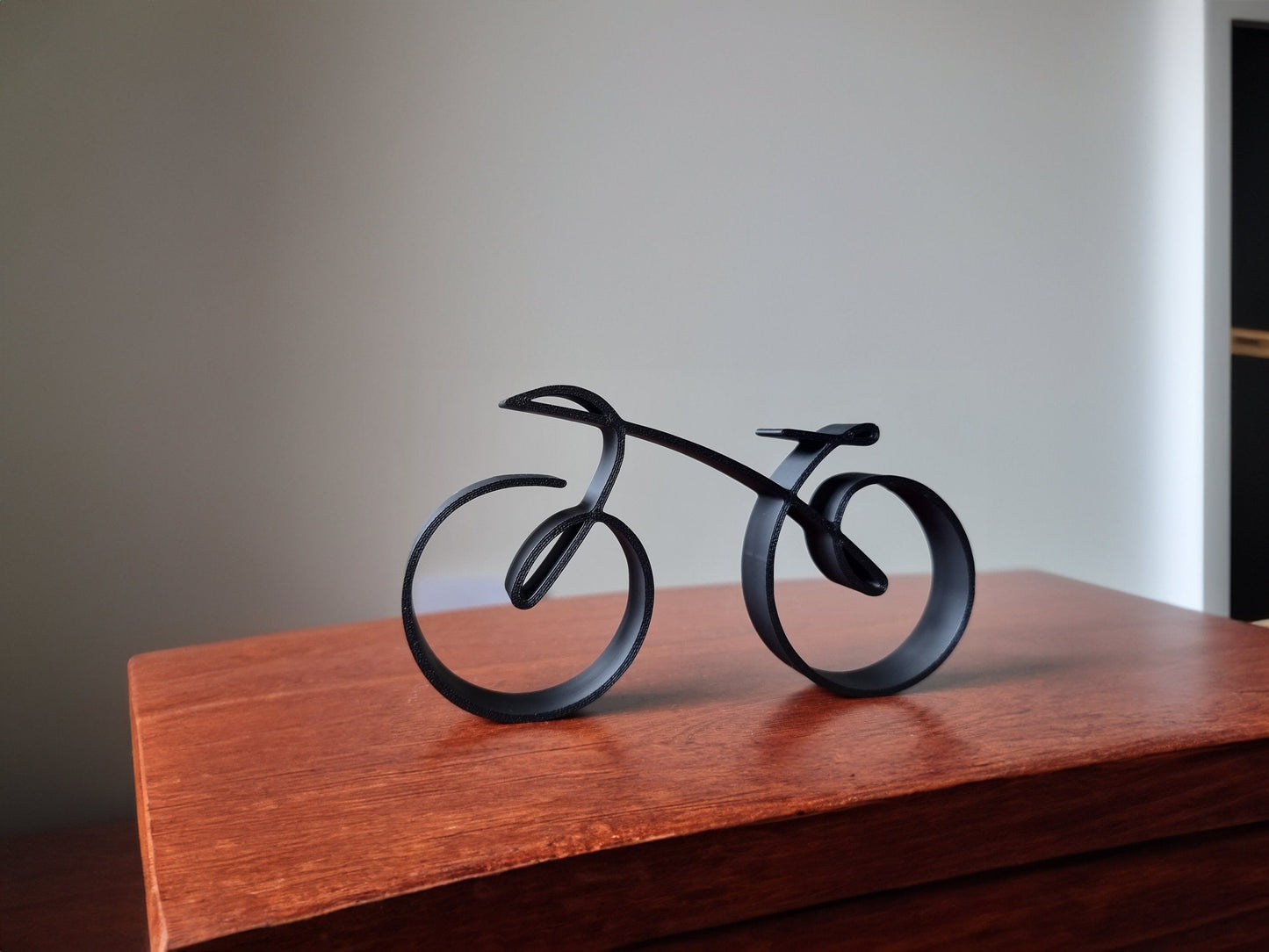 Minimalistic Bicycle Sculpture Wire Framed Style