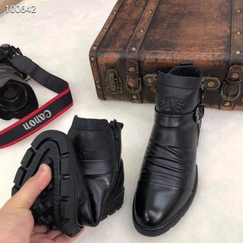 🔥 Men Hand Embossed Zipper Martin Boots