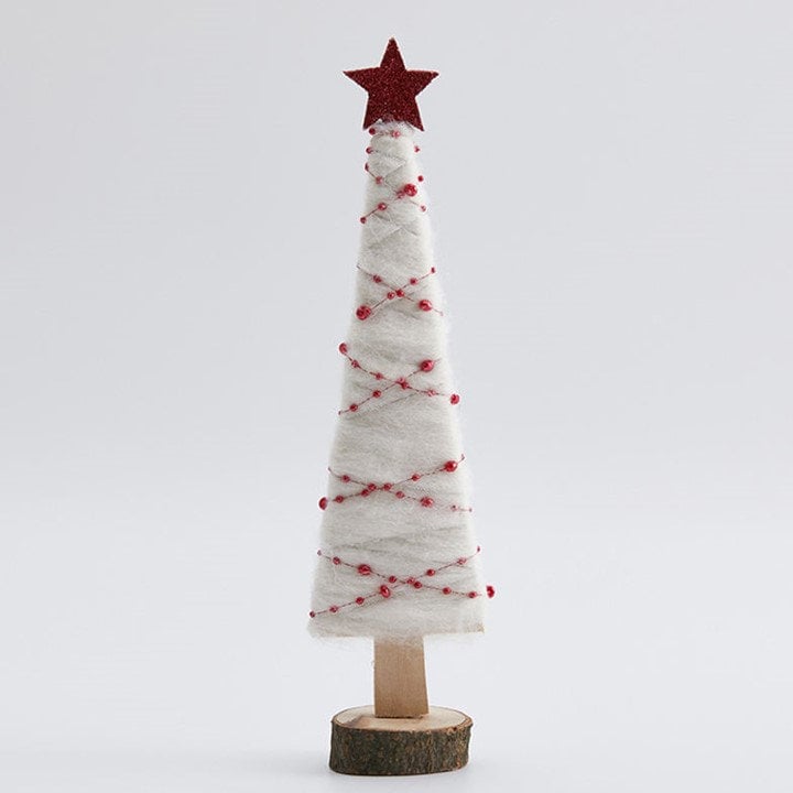 Christmas Home Decor Wool - Wood Felt Reindeer Elk Tree Decorations