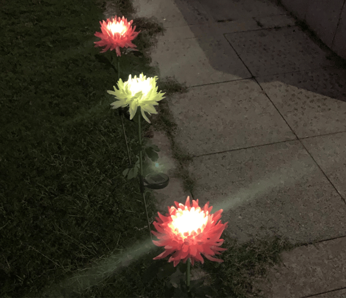 🎁 - SPRING ARTIFICIAL Chrysanthemum SOLAR GARDEN STAKE LED