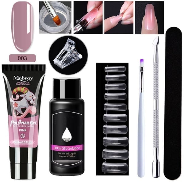 Luxury Crystal Nail Extension Gel Set