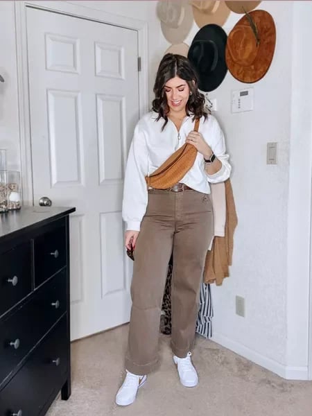 🔥Stretch Twill Cropped Wide Leg Pants