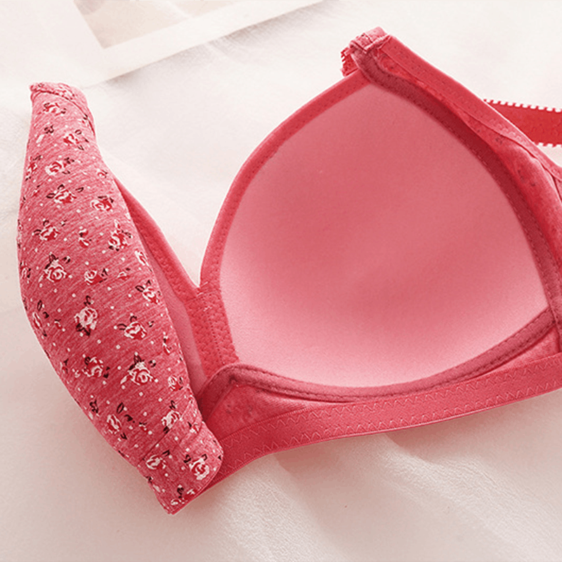 Plus Size Bra Women Underwear Wire Free Comfort  Soft Thin Breathable.