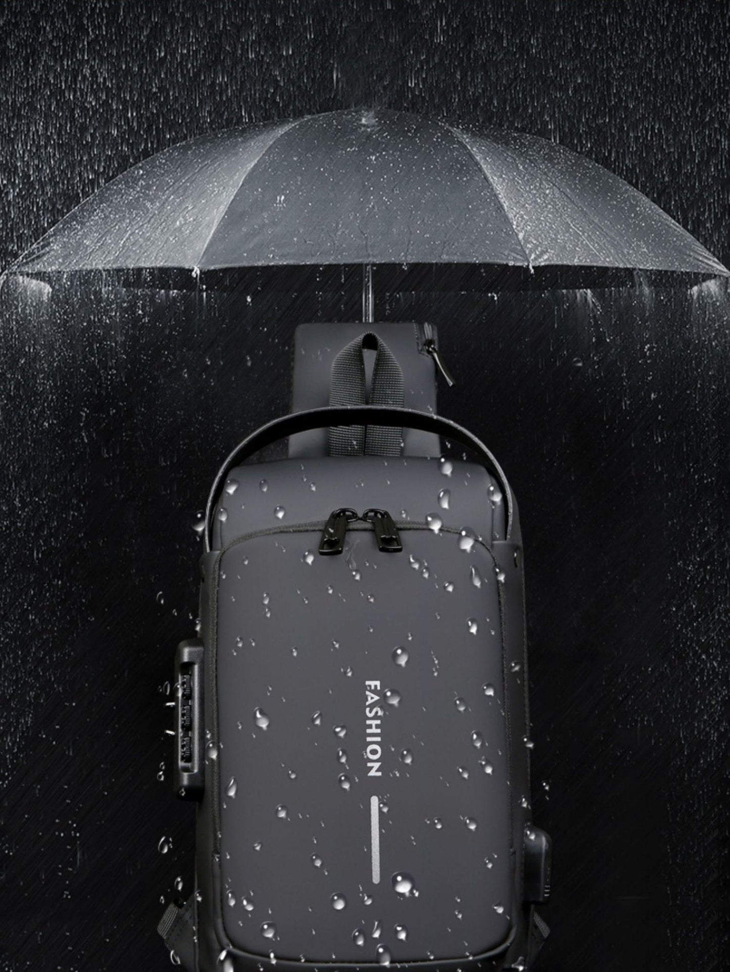 New Carbon Fiber USB charging sport sling  Anti-theft shoulder bag(Buy 2 Free Shipping)