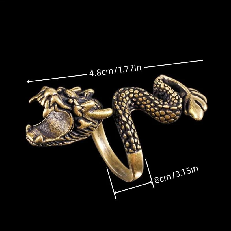 🔥BUY 1 GET 1 FREE - Vintage Punk Dragon Animal Wrap Ring
