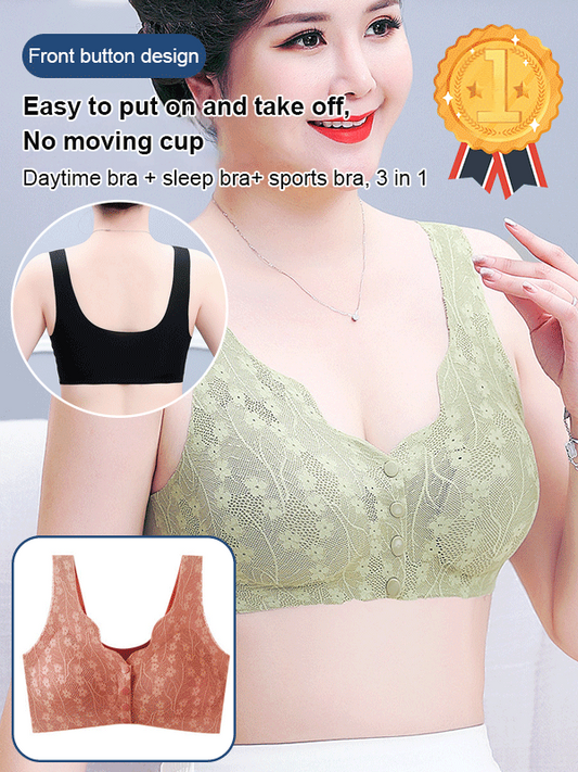 Front closure anti-sagging seamless bra for woman