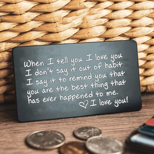 🔥🔥 - Mini Laser Engraved Wallet Card, Commemorative Card