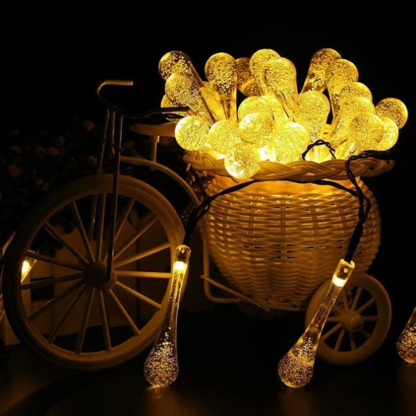 💡Water Drop Solar Lights