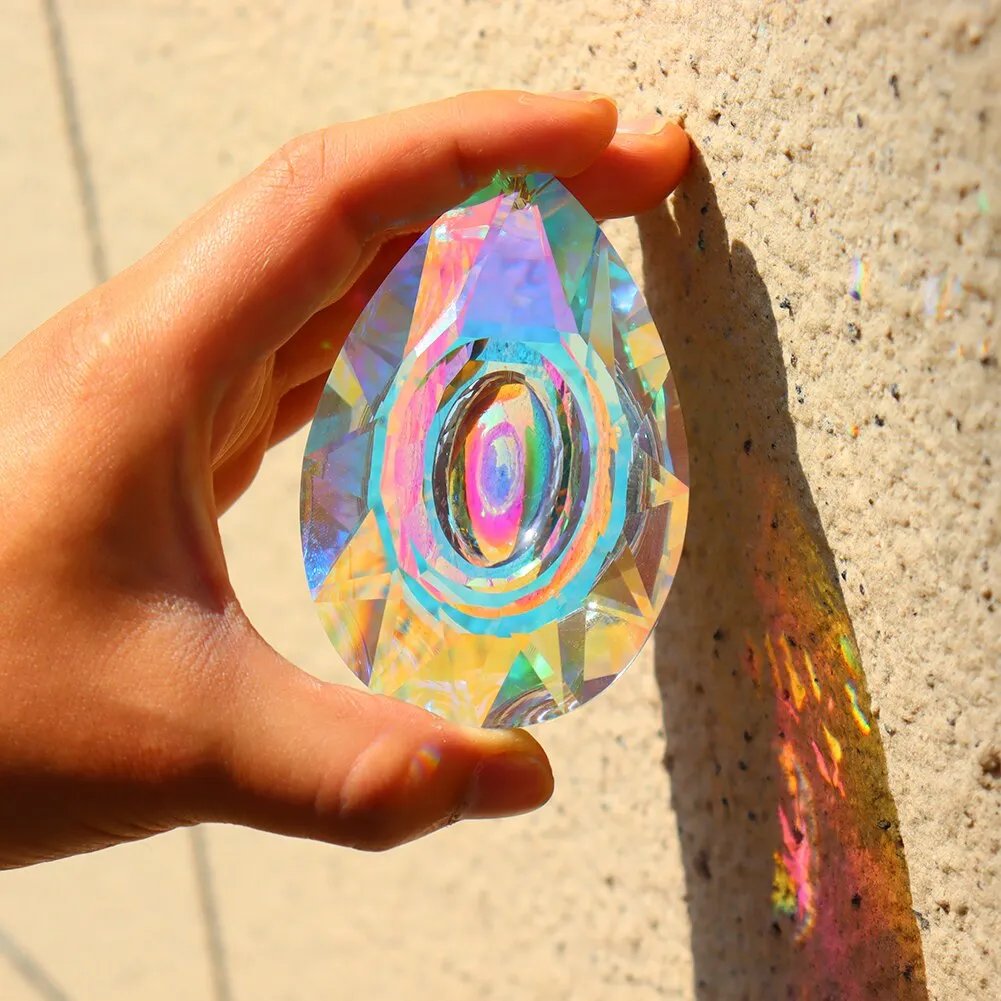 Large Hanging Crystal Prism Suncatcher