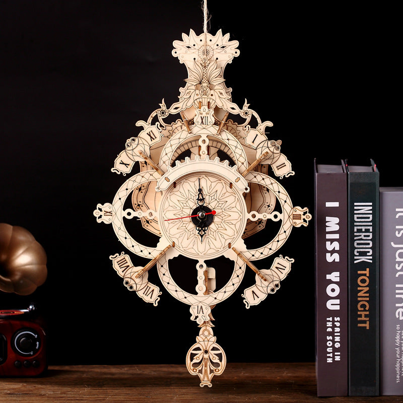 DIY Wooden Clock Model toys building