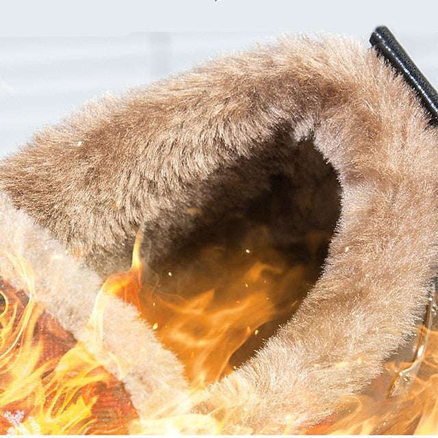 🔥Men's Winter Fleece Waterproof Warm Non-Slip Comfortable Shoes Snow Ankle Boots