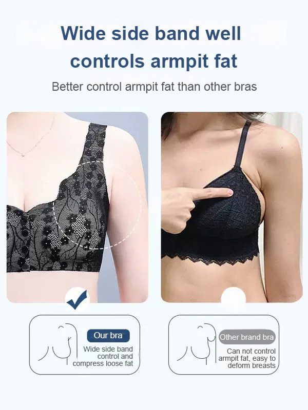 Front closure anti-sagging seamless bra for woman