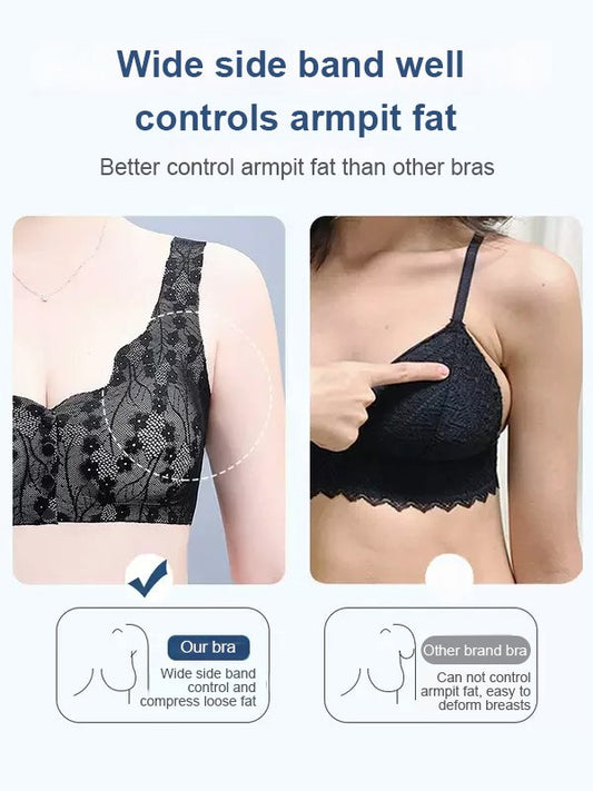 Front closure anti-sagging seamless bra for woman