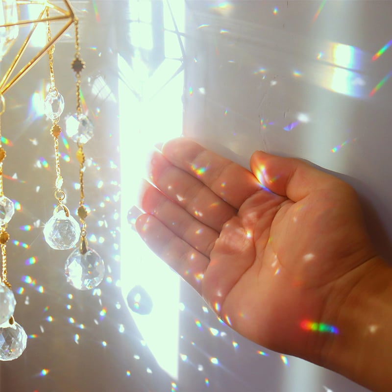 🔮2023 Christmas Hot Sale-Suncatcher Moon Crystal Wind Chime💎