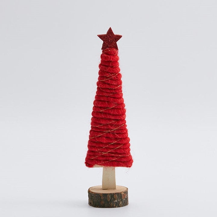 Christmas Home Decor Wool - Wood Felt Reindeer Elk Tree Decorations