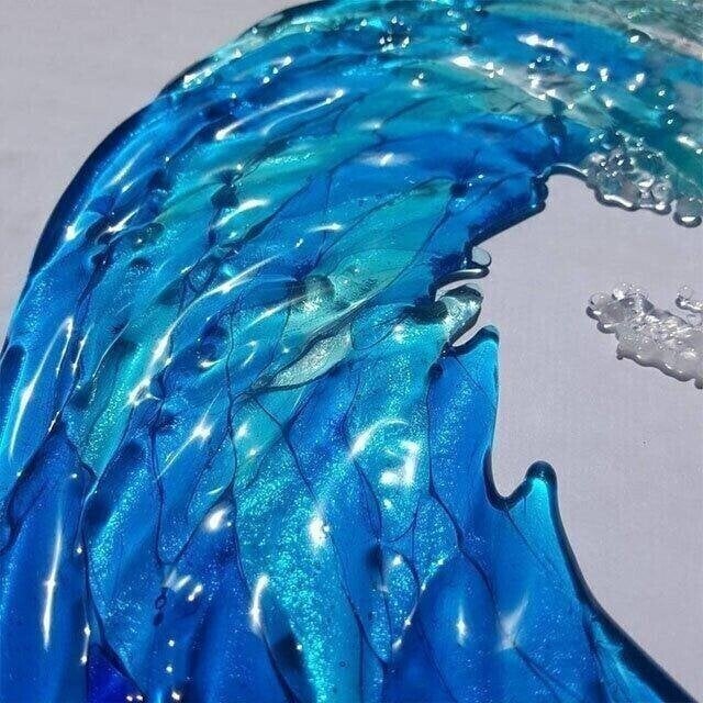 🌊Flash Sale 49% OFF - Ocean Wave Fused Resin Sculpture