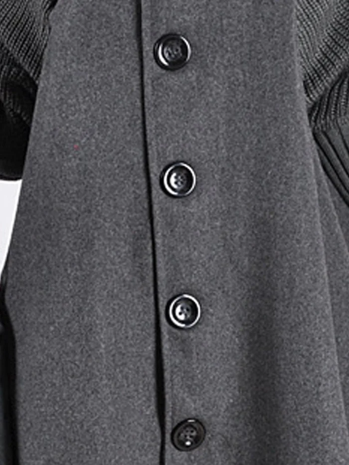 (Free Shipping) High-Neck Oversized Long-Sleeved Coats