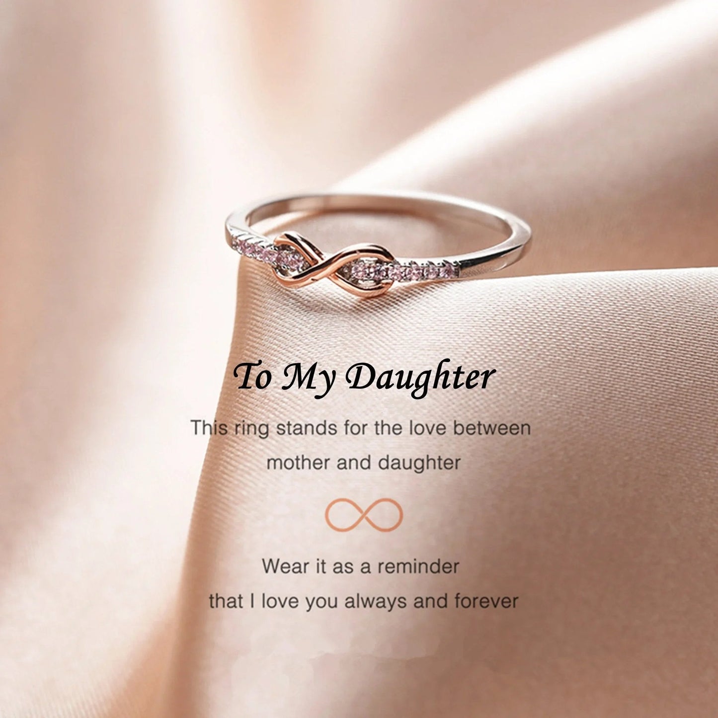 To My Daughter Infinite Love Ring👩❤️👧