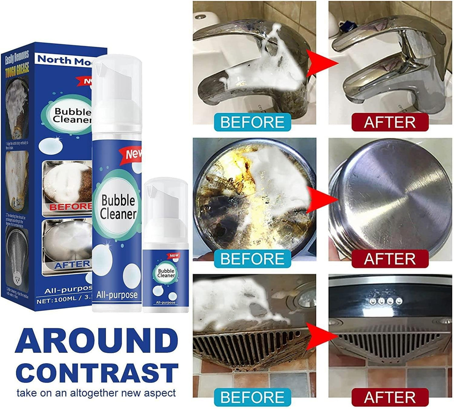 🔥🔥💥All-Purpose Rinse-Cleaning Spray-Suitable for kitchen, car, sofa, glass