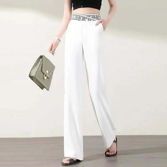 🔥Ice Silk High Waist Wide-leg Pants