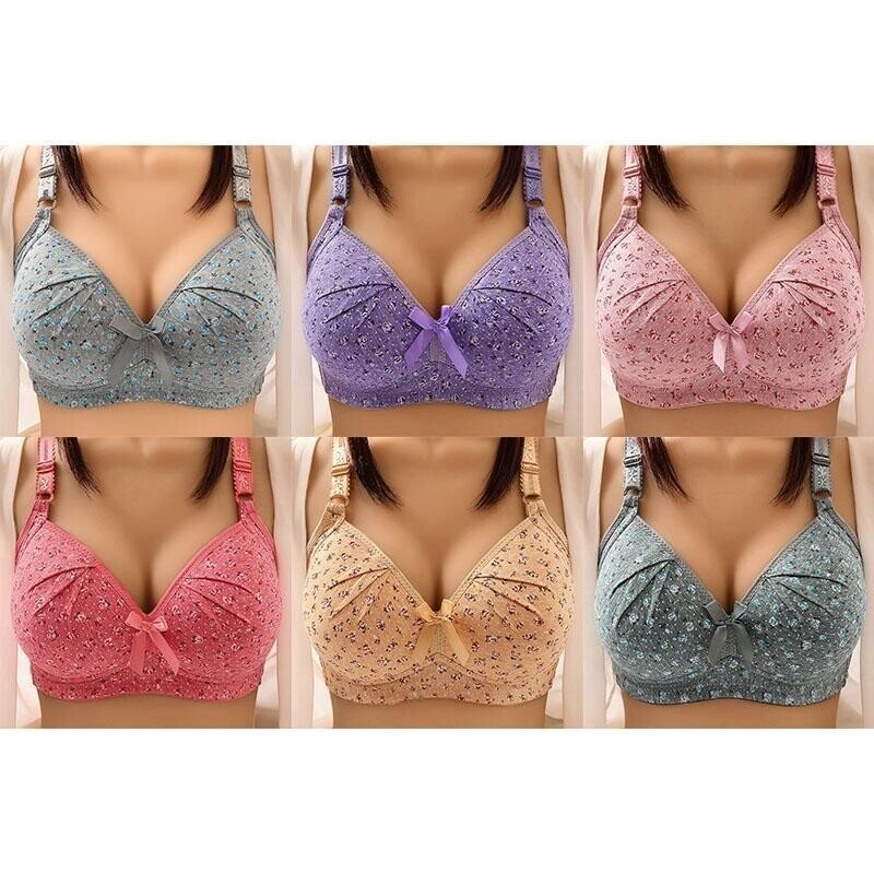 Plus Size Bra Women Underwear Wire Free Comfort  Soft Thin Breathable.