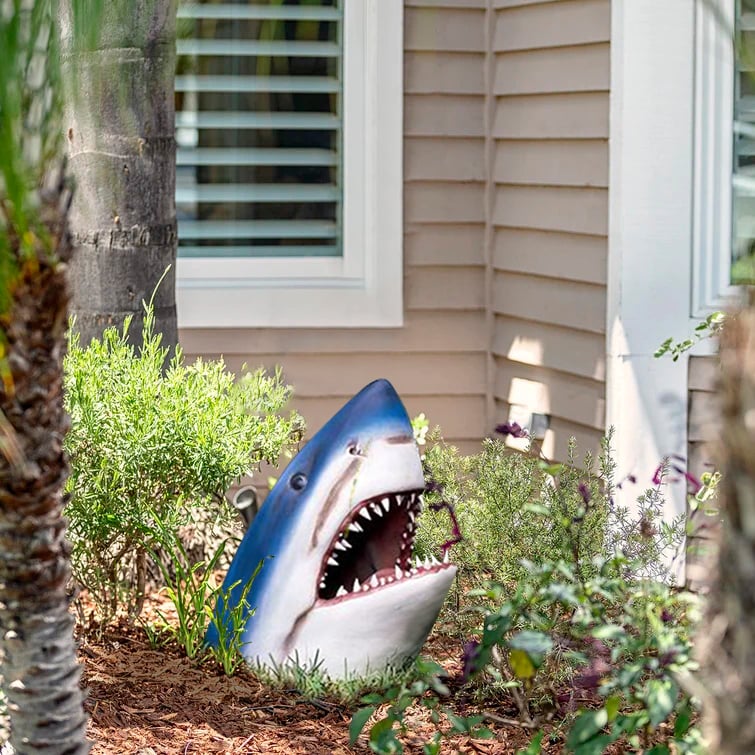 Great White Shark Garden Art