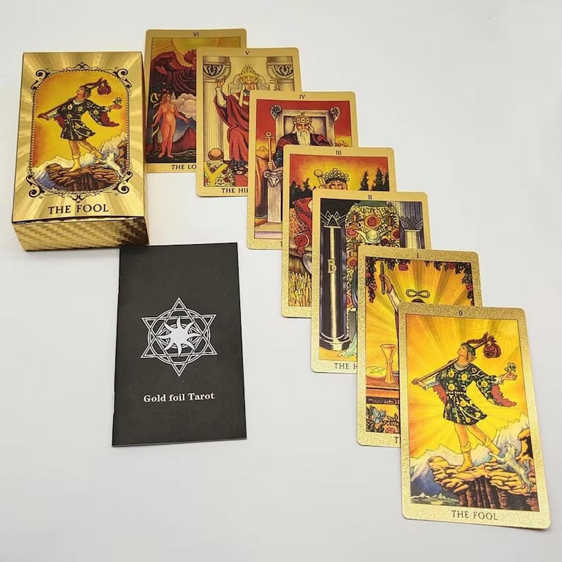 🔥Explore the Mystical World of Tarot Gold Foil Tarot
