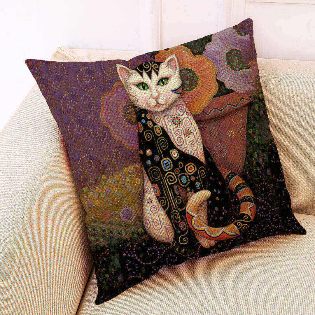 Gustav Klimt Cats Art Pillowcases