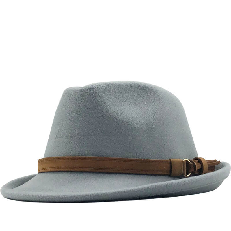 Gentleman Leather Buckle Hat