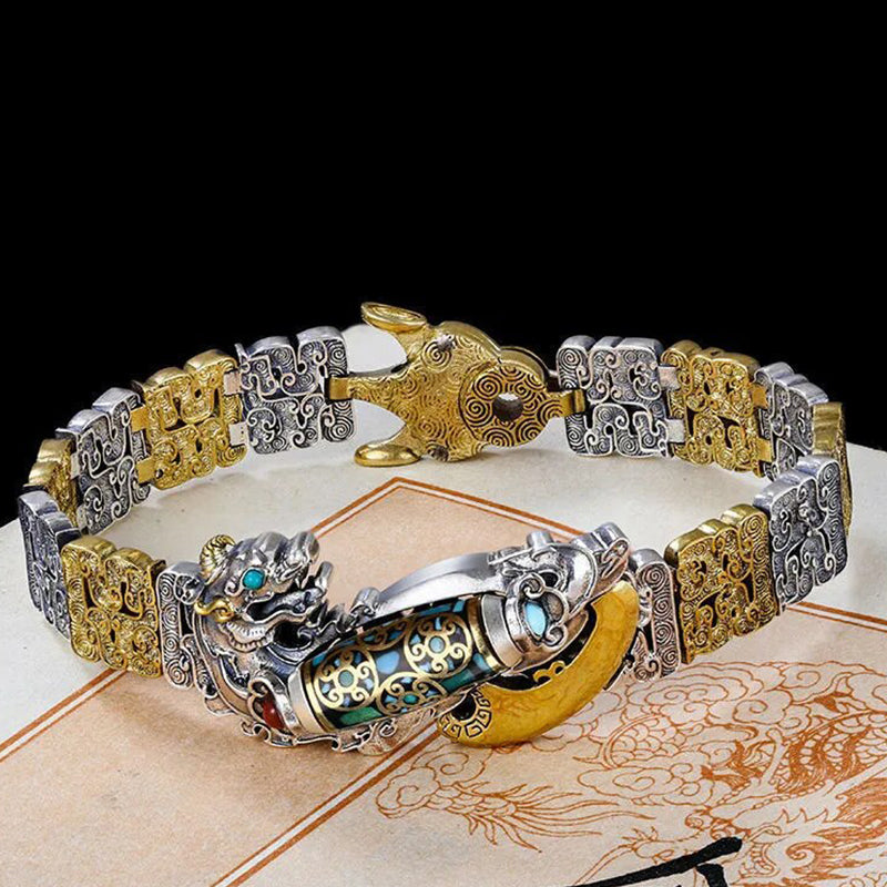 Nine Eyes Dzi Bead Brave Bracelet