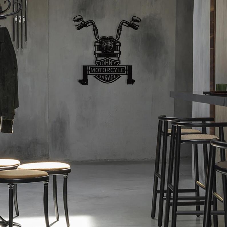 Motorcycle crash helmet holder, a great gift for cyclists