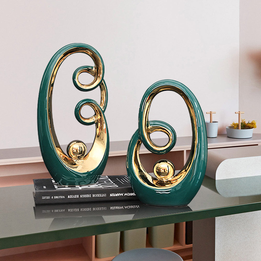 Modern Abstract Art Ceramic Statue