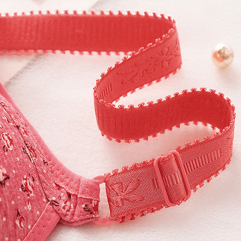 Plus Size Bra Women Underwear Wire Free Comfort  Soft Thin Breathable.