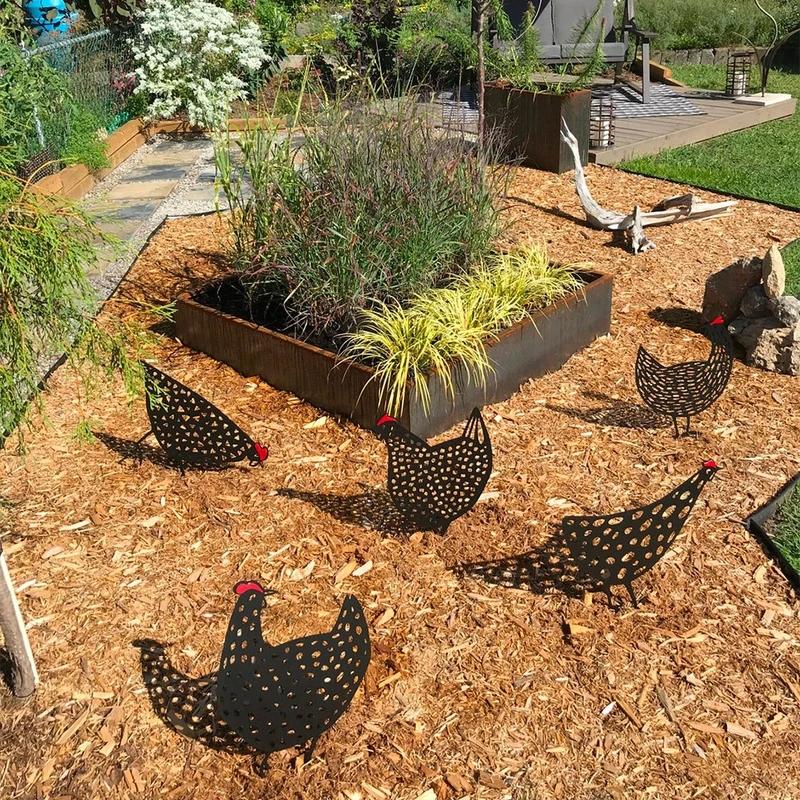 Artistic garden chicken coop
