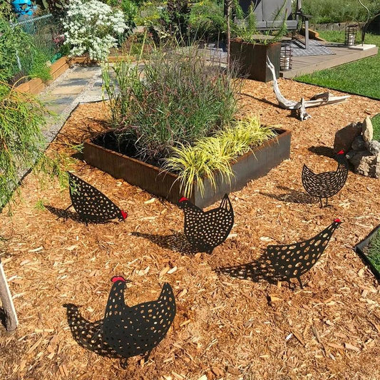 Artistic garden chicken coop