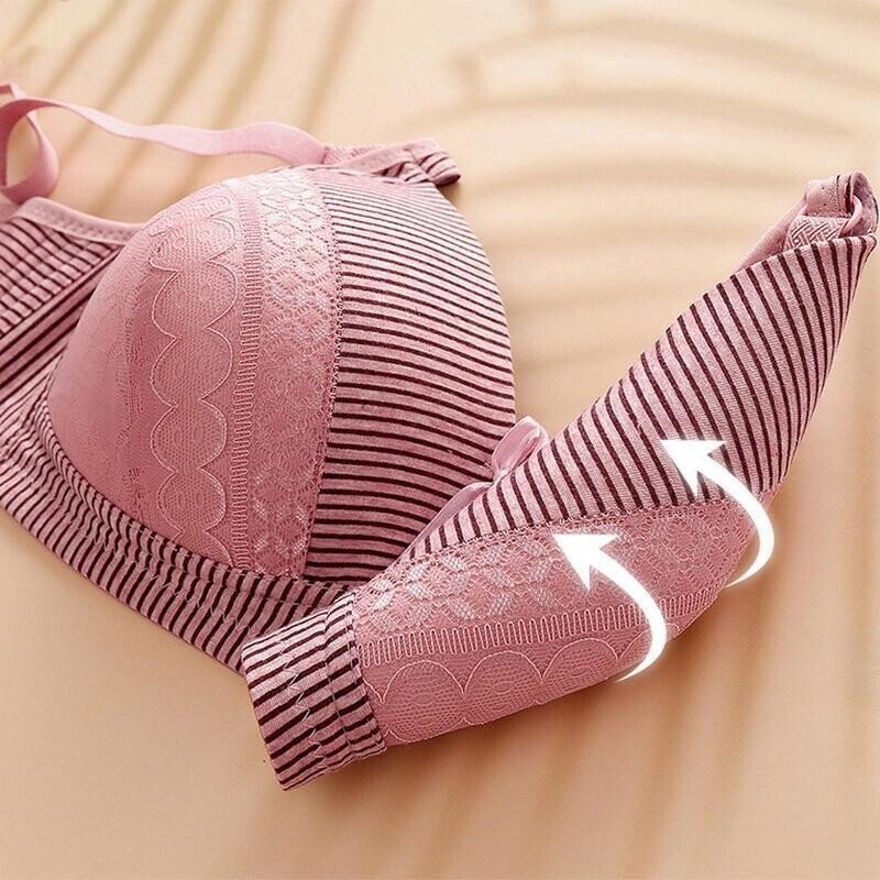 Plus Size Bra Women Underwear Wire Free Comfort  Soft Thin Breathable.