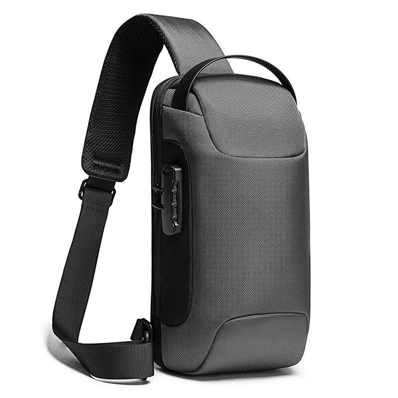 New Carbon Fiber USB charging sport sling  Anti-theft shoulder bag(Buy 2 Free Shipping)