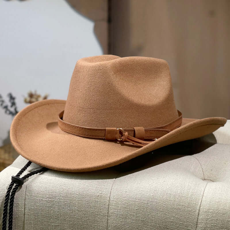 Gentleman Leather Buckle Hat