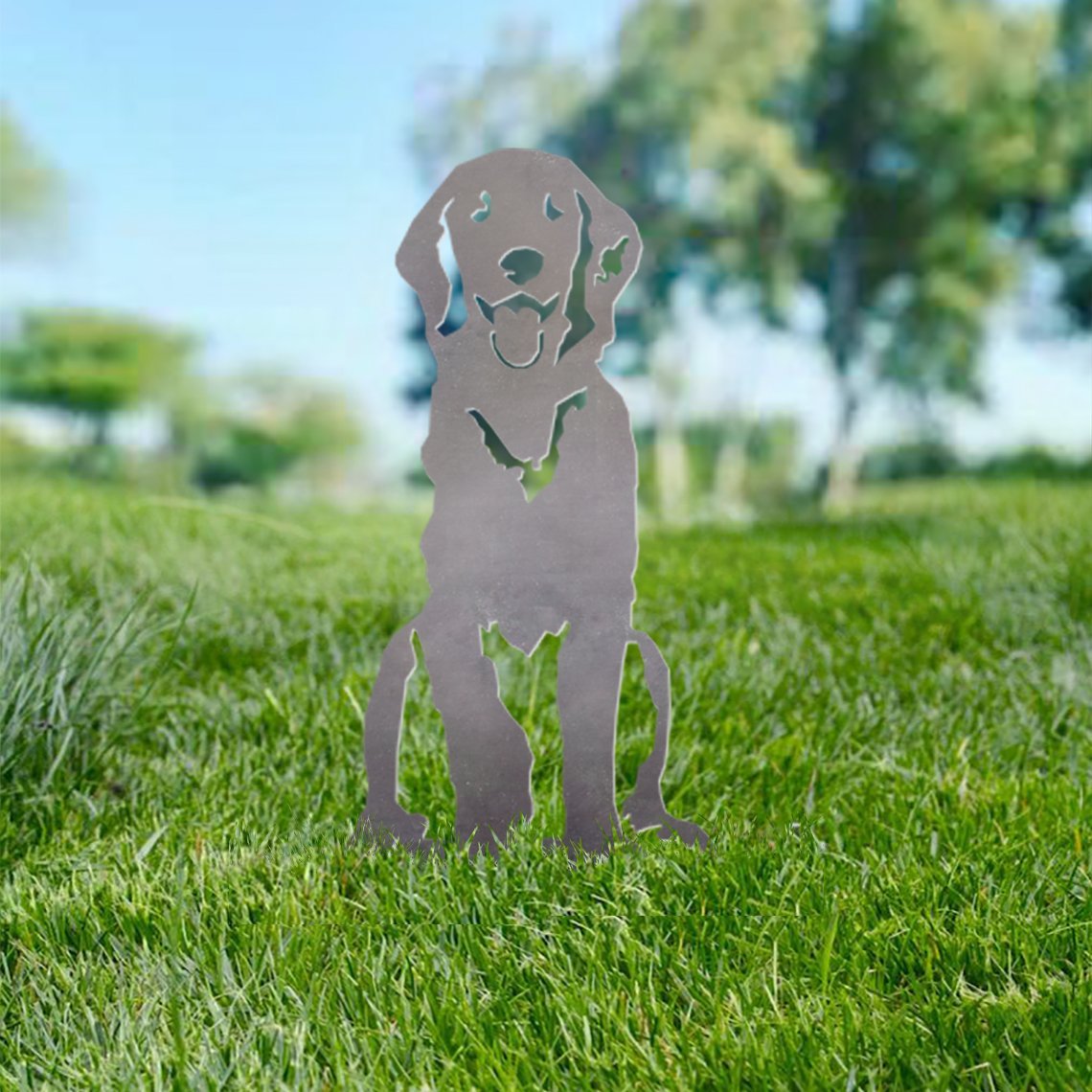 Flat Coated Retriever Metal Silhouette