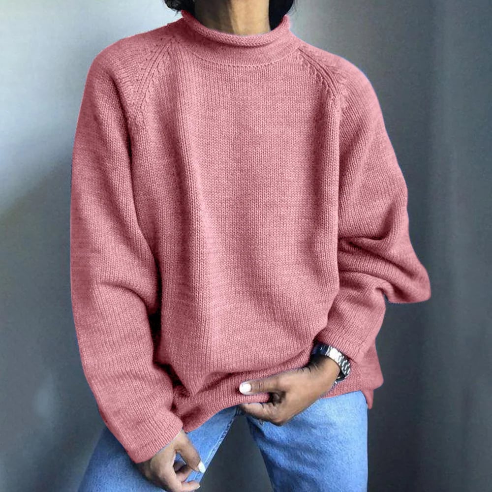 Cotton casual outdoor solid color sweater
