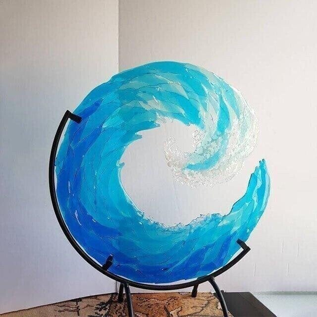 🌊Flash Sale 49% OFF - Ocean Wave Fused Resin Sculpture