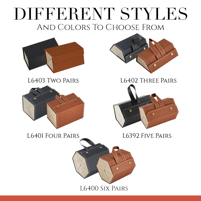 Leather Multiple Foldable Eyeglasses Storage Box