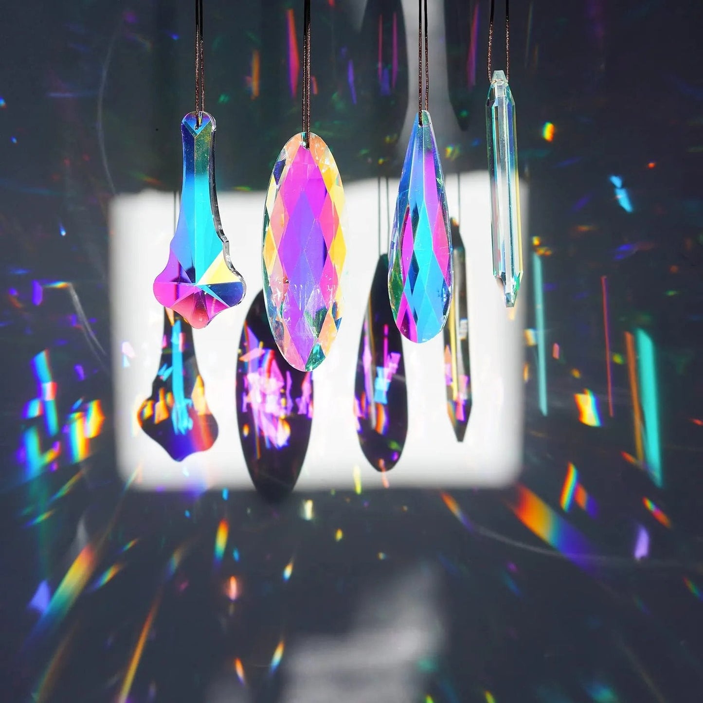 Large Hanging Crystal Prism Suncatcher