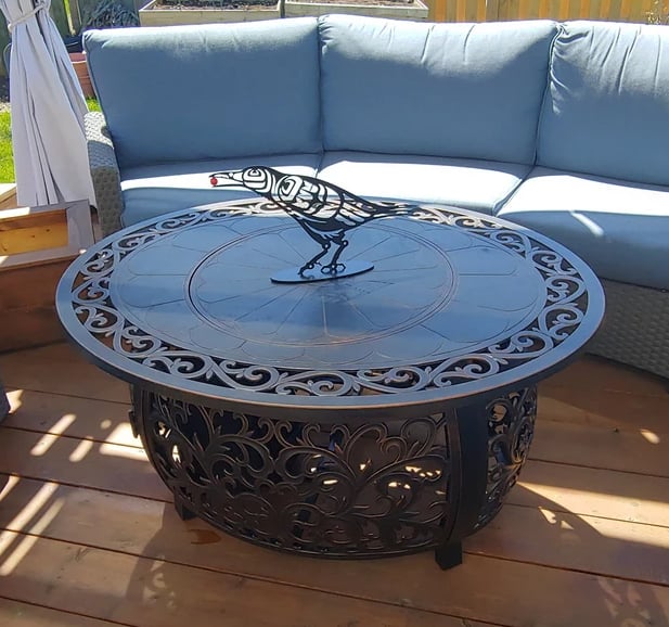 First Nations Native Steel Cut Raven with Berry