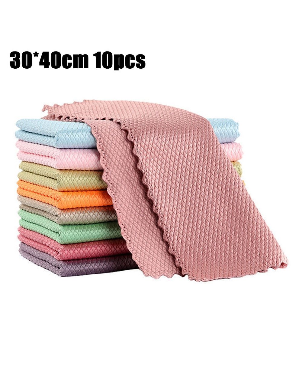 Streak Free Miracle Cleaning Cloths Reusable Fine Fiber Kitchen Glass Cloth Without Leaving Traces
