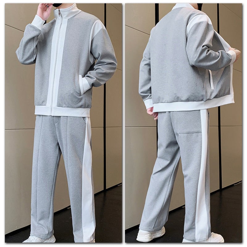 Men's Outfit Casual 2 Piece Contrast Sports Jogging Tracksuits Set