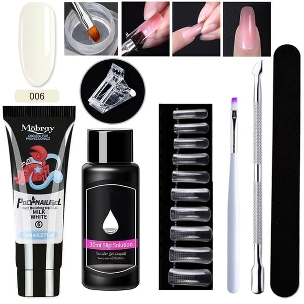 Luxury Crystal Nail Extension Gel Set