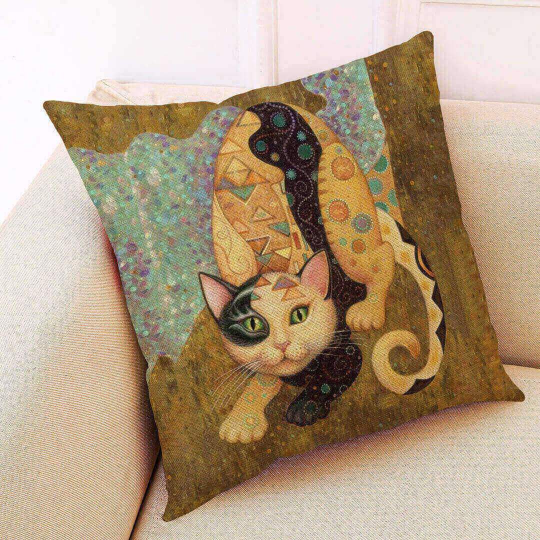 Gustav Klimt Cats Art Pillowcases